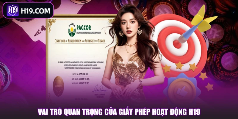 Vai trò quan trọng của giấy phép hoạt động H19